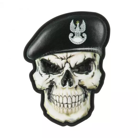 M-Tac® Skull in Beret Poland Patch (Armored Forces) - Full Color