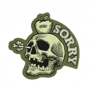 SAS beret skull 3D PVC patch red with velcro