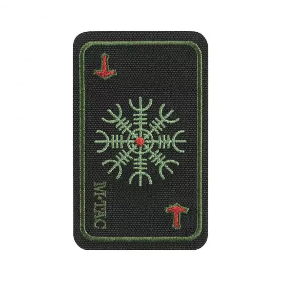 M-Tac® Helm of Terror Kartenaufnäher (gestickt) - Schwarz/Olive