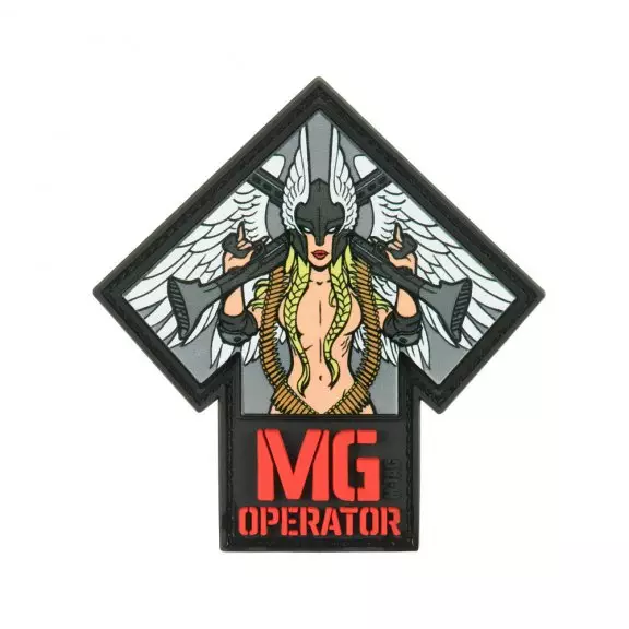 M-Tac® MG Operator PVC-Patch bedruckt - Rot/Grau