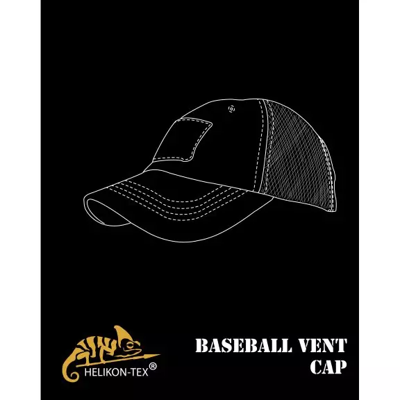 Helikon-Tex® Baseball VENT Kappe - Ripstop - Schwarz
