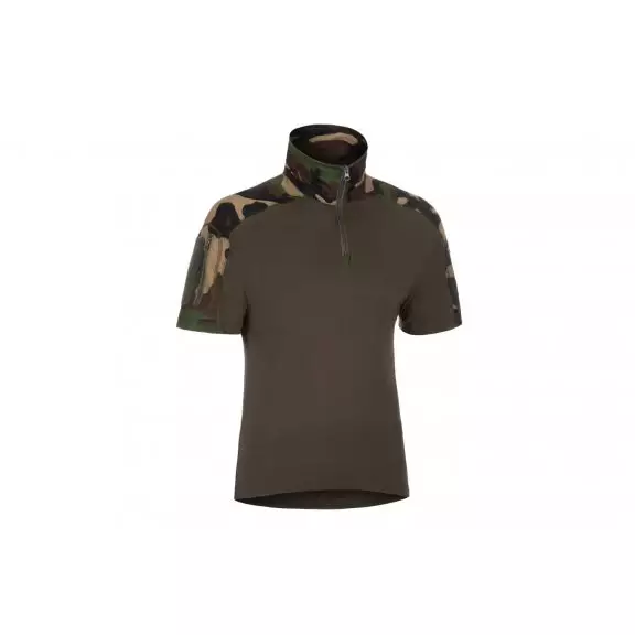 Invader Gear Combat Shirt Kurzarm - Woodland