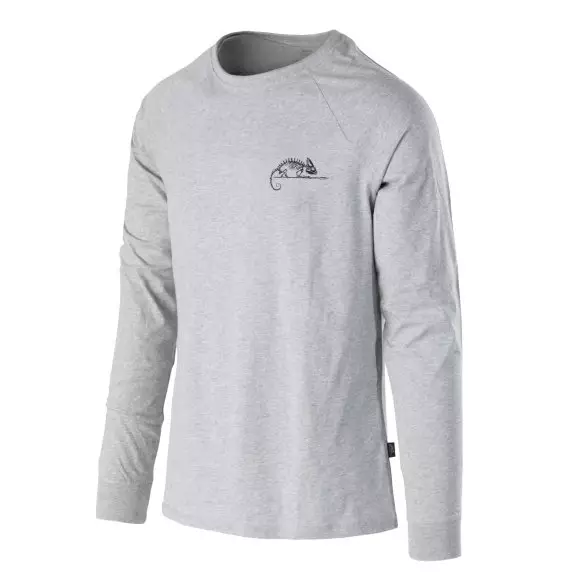 Helikon-Tex Long Sleeve T-Shirt (Helikon-Tex Logo) - Mid Grey Melange