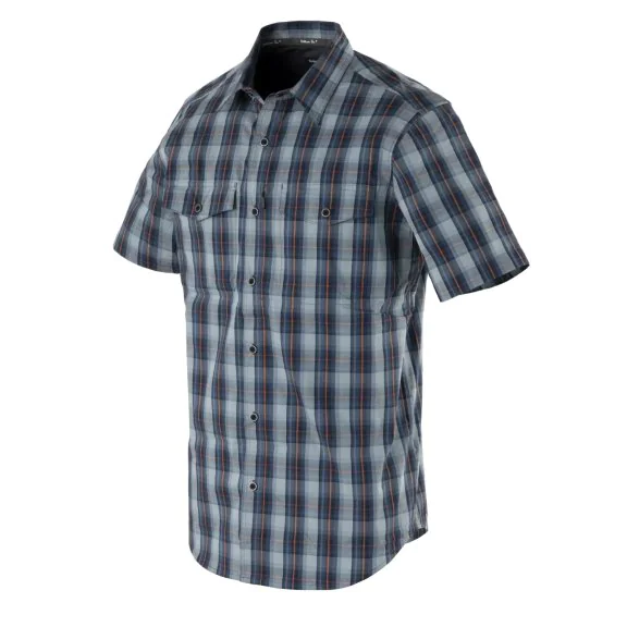 Helikon-Tex Covert Concealed Carry Short Sleeve Shirt - Sunset Blue Plaid