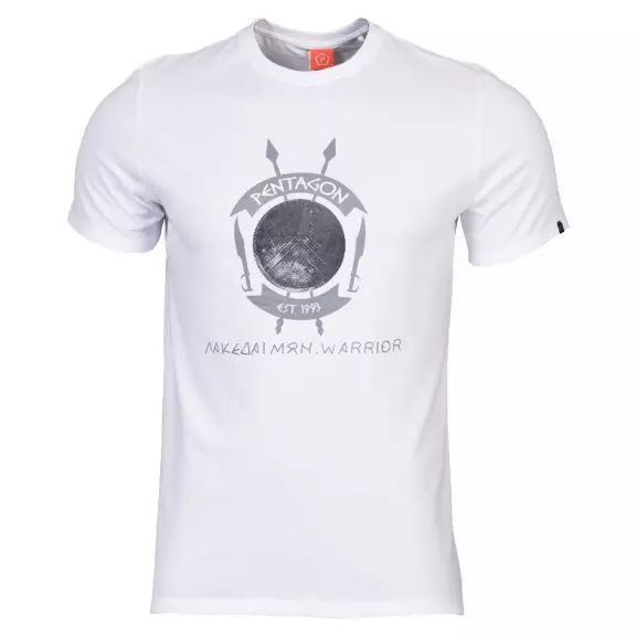 Pentagon T-shirt AGERON - Lakedaimon Warrior - Biały